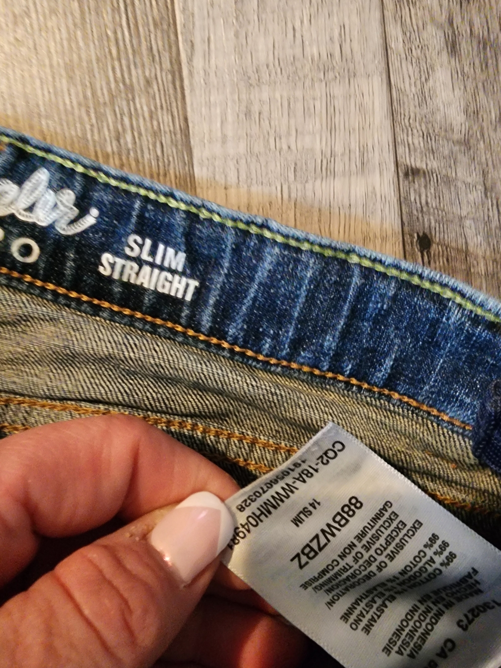 Slim Straight Boy's Jeans - Dark Blue Denim